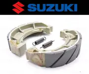 Set of (2) Suzuki Water Grooved FRONT Brake Shoes and Springs #54400-02810