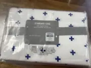 Crate And Barrel Kids Standard Pillow Case 30x20 DBL Plus Sign (BIN 3-62)