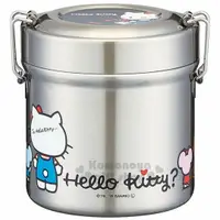 在飛比找樂天市場購物網優惠-小禮堂 Hello Kitty 超輕量真空圓形不鏽鋼便當盒《