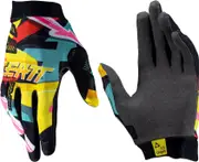 Leatt 1.5 GripR Carnival, gloves , color: Black/Yellow/Turquoise/Red/Pink , size: M