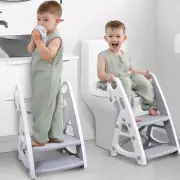 Potty Training Toilet Seat with Step Stool Ladder, Comfortable Safe Potty Sea...