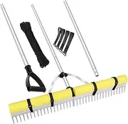 Lake Rake for Muck | Lake Weeding Rake,Floating Pond Weeding Tool with Long Handle for Beaches Baseball Fields Gardens, Seaweed Cleaning Supplies