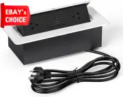 Removable Desktop Power Socket 1 Switch 3 AUS Outlets 2 USB Type C Charger Black