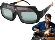 Welding Goggles Auto Darkening, Eye Protection Welding Goggles, Adjustable Comfortable Equipment Portable Helmet for Soldering Metal Cutting Arc Weld