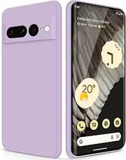 GiiYoon Case Compatible with Google Pixel 7 Pro, High-Quality Liquid Silicone Case, All-Round Protection Mobile Phone Case, Scratch-Resistant, Soft Microfibre Lining, Purple