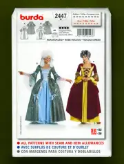 Historic Dress/Gown & Underskirt Costume Sewing Pattern (Sizes 10-26) Burda 2447