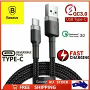 Genuine BASEUS USB TYPE-C Fast Charger Charging Data Sync Cable Cord Samsung