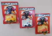 1985 McDonalds Fast Macs Pull Back & Go Cars Set of 3, Ronald, Birdie, & Big Mac