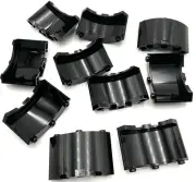 Lego 10 New Black Cylinders Quarter 4 x 4 x 3 Parts