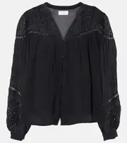 [Velvet] Velvet Libby open-knit blouse AU 16 black