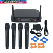 K-8 Professional Cordless Microphone Pro Wireless Microphone System w/ 4 Mics