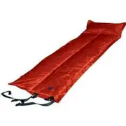 Trailblazer Self-Inflatable Foldable Air Mattress With Pillow - RED
