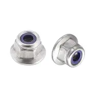 M4 Nylon Insert Hex Lock Nuts with Flange, 304 Stainless Steel 15pcs
