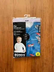 Bonds Blue Red Fighter Biplane Aeroplane Zip Wondersuit Size 00 BNIP