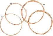 Colaxi 4x Bass String Acoustic Bass Strings Durable Copper Wound, Guitar Replacing for Acoustic Bass, Musical Instrument,Brass