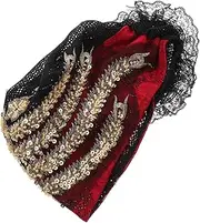 ASAKKURA Stylish Beanie Cap Bead Flower Women's Comfortable Hair Wrap Turban Hat for Fashion