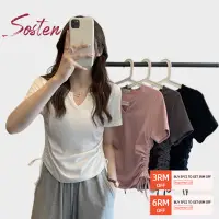 在飛比找蝦皮購物優惠-【NEW 2023】st325 M-2XL 女式短袖 V 領