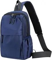 [Oshhni] Men's Chest Bag Shoulder Purse Waterproof with Compartment Daypack Mini Crossbody Bag for Camping Biking Trekking Climbing
