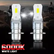 2x H6 80W motorcycle White LED Headlights Bulbs for Yamaha Honda Fourtrax