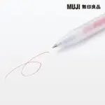 【MUJI 無印良品】自由換芯按壓滑順膠墨筆/紅0.3MM