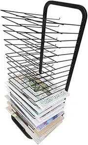 Art Drying Rack for Classroom,20 Shelves Spinner Floor-Standing Art Storage Rack,Suitable for Engineering Drawings Paintings Prints