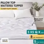 Soft Mattress Topper Quilted Matress Protector Bed Cover Pad King 183x203cm