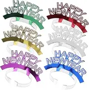 6 Pack New Year Party Hair Clasp Glittery Headband for Women's New Year's Day Carnival Cosplay