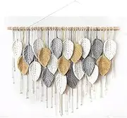 Macrame Wall Hanging,Boho Home Decor,Art Home Decoration,Leaf Tapestry,Macrame Wall Hanging,Background Wall Decoration,for Nursery, Bedroom, Living Room,Apartment, Home