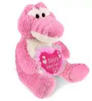 DolliBu Happy Mother's Day Alligator Stuffed Animal Plush Toy Gift, 10 Inches