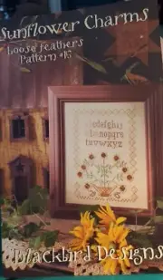 Sunflower Charms Blackbird Designs Loose Feather Pattern 15 Cross Stitch Kit -22