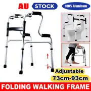 Folding Walker Walking Aid Frame Height Adjustable Lightweight Aluminium Alloy