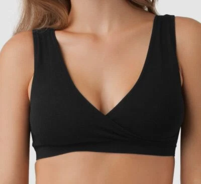 $38 Belly Bandit Women's Black Maternity B.D.a Wireless Bra Size Medium