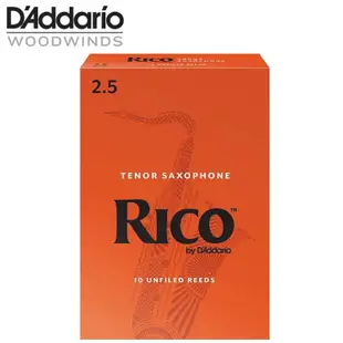 【老羊樂器店】RICO TENOR SAX 1.5/2/2.5/3/3.5號 次中音 薩克斯風 竹片 10片裝 橘盒