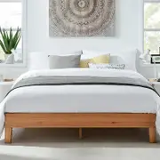 DukeLiving Riley Premium Wooden Bed Base Natural (King Single)