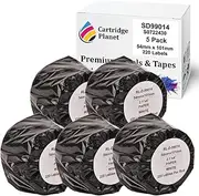 Cartridge Planet 5 Pack Compatible Shipping Label Roll for Dymo SD99014 S0722430 54mm x 101mm 220 Labels for Dymo LabelWriter 450 450 Turbo 450 Twin Turbo 450 Duo 4XL SE450 310 320 330 400 SE300 Wi…