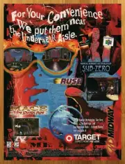 1998 Mortal Kombat Mythologies Sub-Zero/Mace Dark Age PS1 N64 Print Ad/Poster
