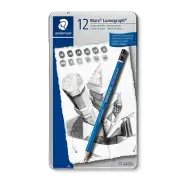 Mars Lumograph 12 Pieces Drawing Pencil for Design and Drafting From Staedtler