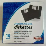 Office Depot Diskettes 10-pack 1.44MB 2HD IBM 3 1/2-in Double Sided High Density