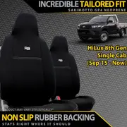 Toyota Hilux 8th Gen - Single Cab - GP4 Neoprene 2x Front Seat Covers (Available)