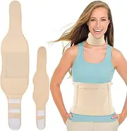 Castor Oil Wrap Pack for Wasit Leakproof Organic Castor Oil Pack Reusable Neck Castor Oil Wrap Easy to Wear Castor Oil Pack Kit Waterproof Castor Oil Pack Compress for Thyroid Liver Detox 43.3×9.8in (A)