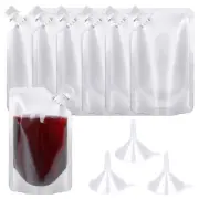 24 Pcs Plastic Flasks, 8 Oz Concealable and Reusable Drink Pouches, Leak-Proof G