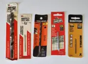 Set of 5 Drill BIts - 1/2", 3/32" 1/16"; 1/4"; + 1/4" Glass & Tile Bit