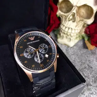 Emporio Armani 黑色矽膠腕錶 美國代購正品真貨 Armani手錶 AR5905 AR5906