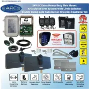 Articulated Arm Double Driveway Opener Internal Transformer Wireless Controllers