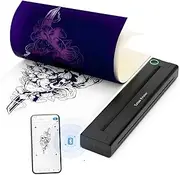 Wireless Tattoo Stencil Printer,Tattoo Transfer Printer,A4 Portable Wireless Thermal Stencil Machine, 2000mAh Rechargeable,Compatible with All Mobile Phones & Computers