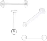 [BodyJewelryOnline] Package Of 4 Tongue Retainer 14G