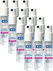 X3 Clean Mini Hand Sanitizer Spray – Alcohol Free and Fragrance Free - Pocket Size 0.27 Ounce Bottles (Pack of 12)