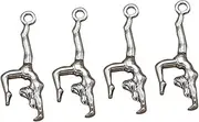 OATIPHO 20pcs Alloy Charm Pendants Gymnastics Girl DIY Jewelry Making Charms for Necklace Bracelet