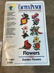 Cactus Punch-EMBROIDERY Volume3 Garden Flowers, CD-ROM BRAND NEW