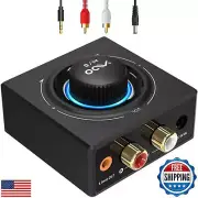 YMOO B06T3 Bluetooth 5.3 Receiver, 100ft RCA Bluetooth Audio Adapter for 3.5m